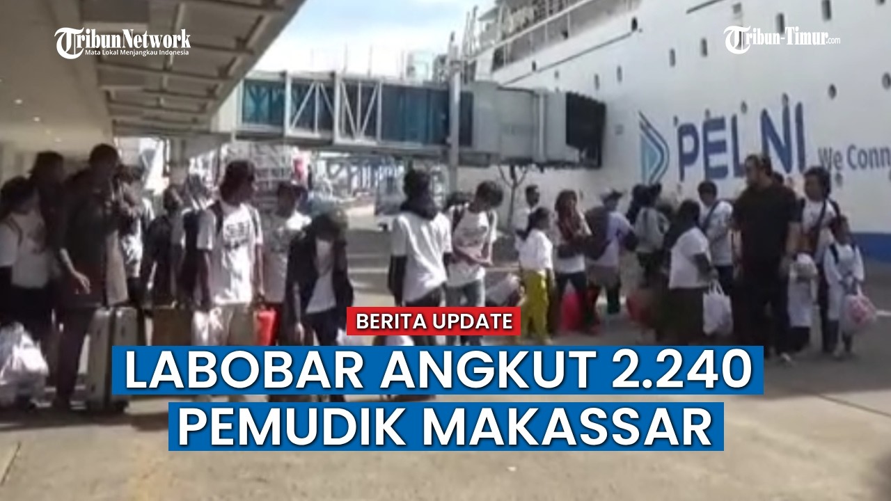 KM Labobar Berangkatkan 2.240 Pemudik dari Makassar Menuju Surabaya