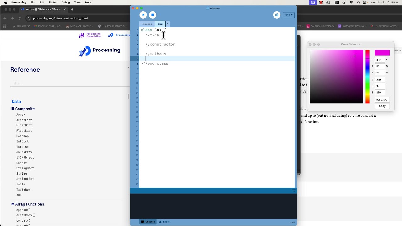 Introduction to Programming Making a Class