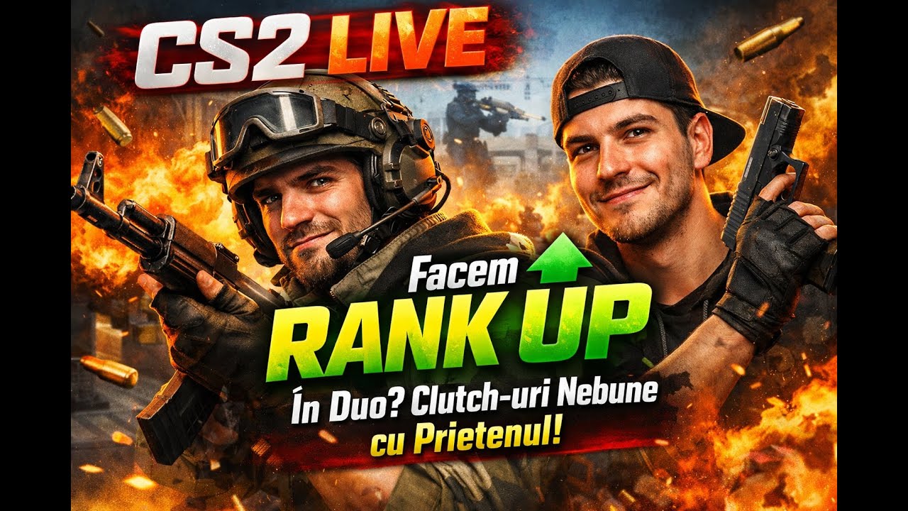CS2 LIVE 🔥 Facem RANK UP în Duo? Clutch-uri Nebune cu Prietenul!