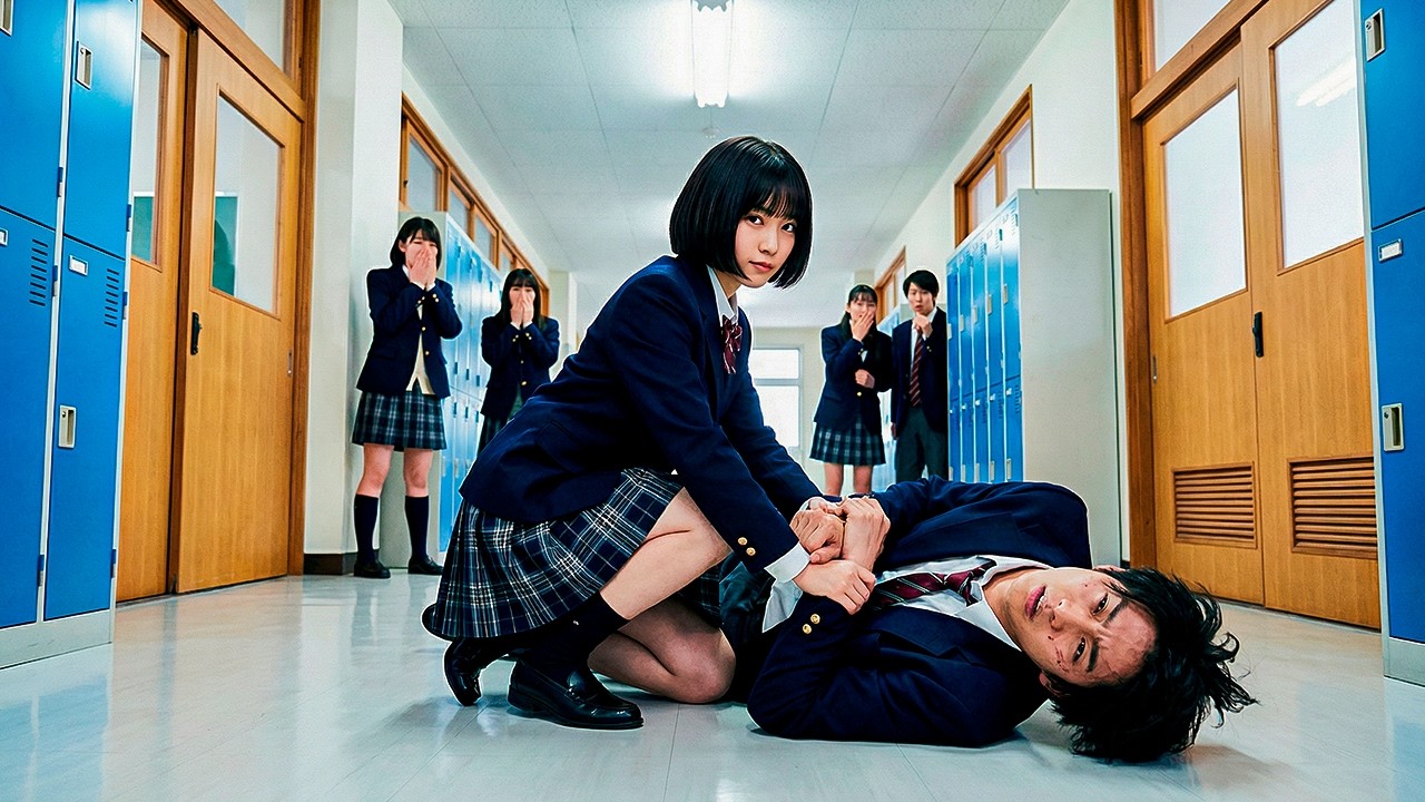 廊下で静かな新入生を蹴り飛ばした不良――まさか彼女が“世界チャンピオン黒帯”だとは知らず、数秒後に顔面蒼白