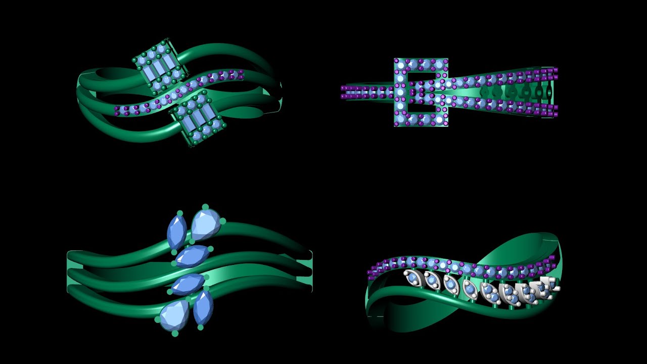 Complete Cad Work \\ 4 Ring designs  // Part - 17