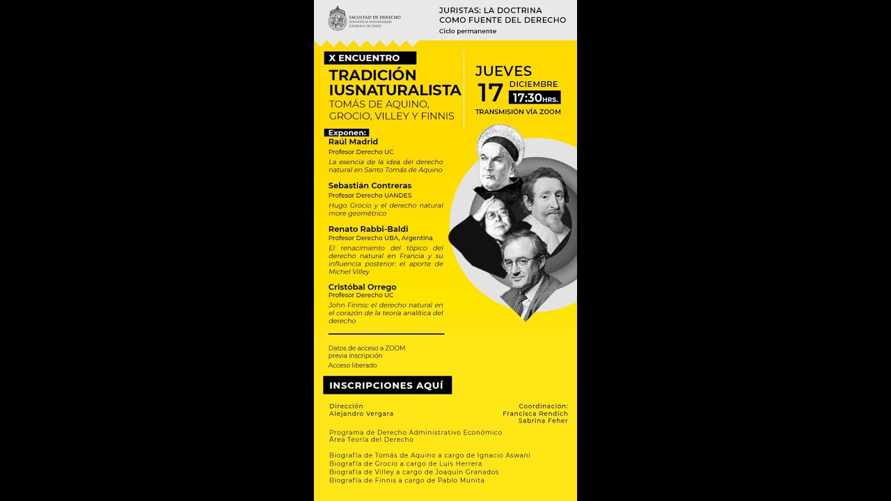 X ENCUENTROTRADICIÓN IUSNATURALISTA: TOMÁS DE AQUINO, GROCIO, VILLEY Y FINNIS