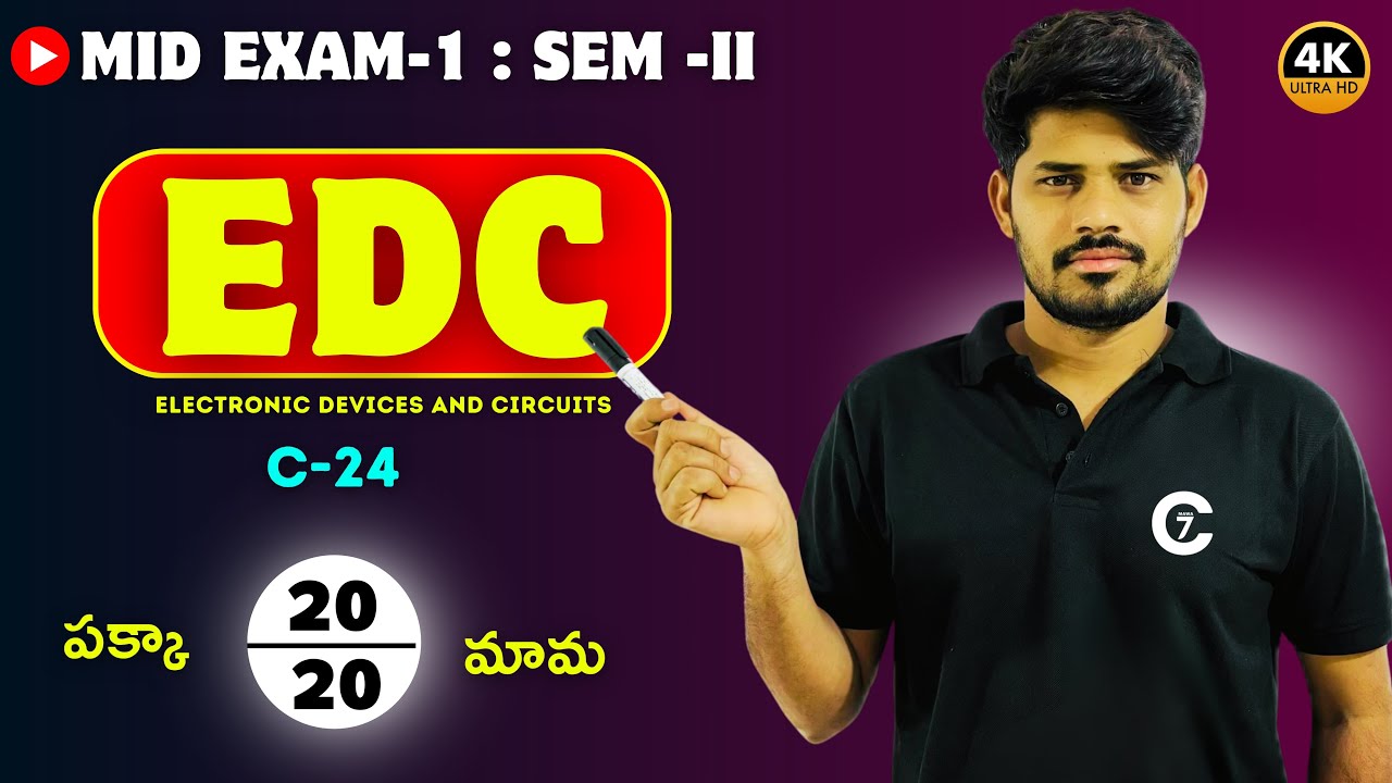 EDC | Mid Exam-1 | ECE | Sem -I | C-24 | Chaitumawa7 