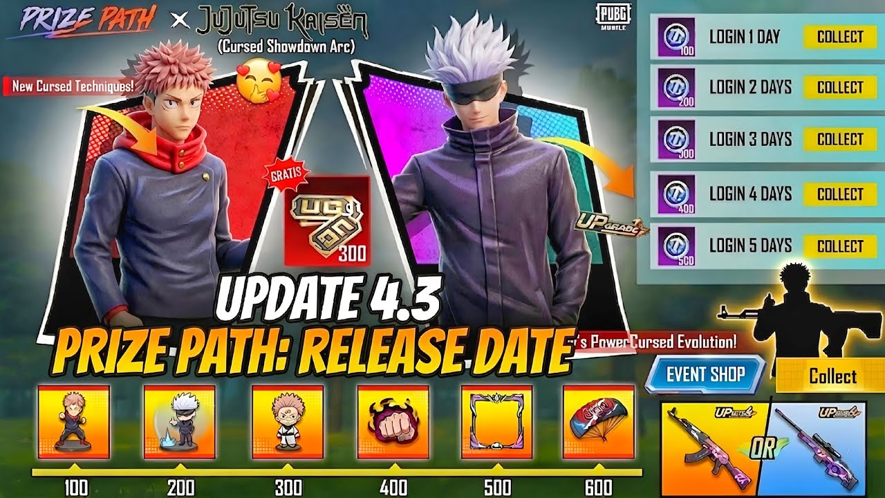 🔴 Prize Path Release Date in BGMI | Free 800+ Lucky Coins Trick | Jujutsu Kaisen Prize Path Cancel❓