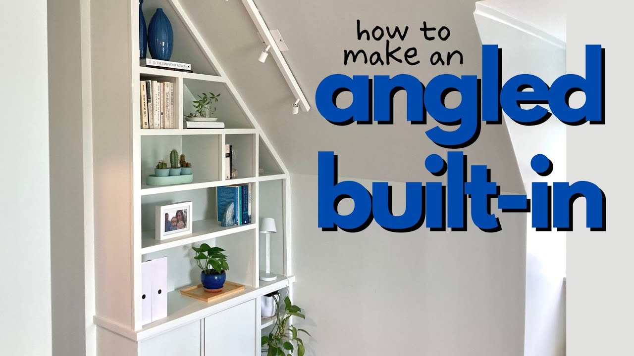 Custom Built-In for a Sloped Ceiling | The best attic room bookshelf!