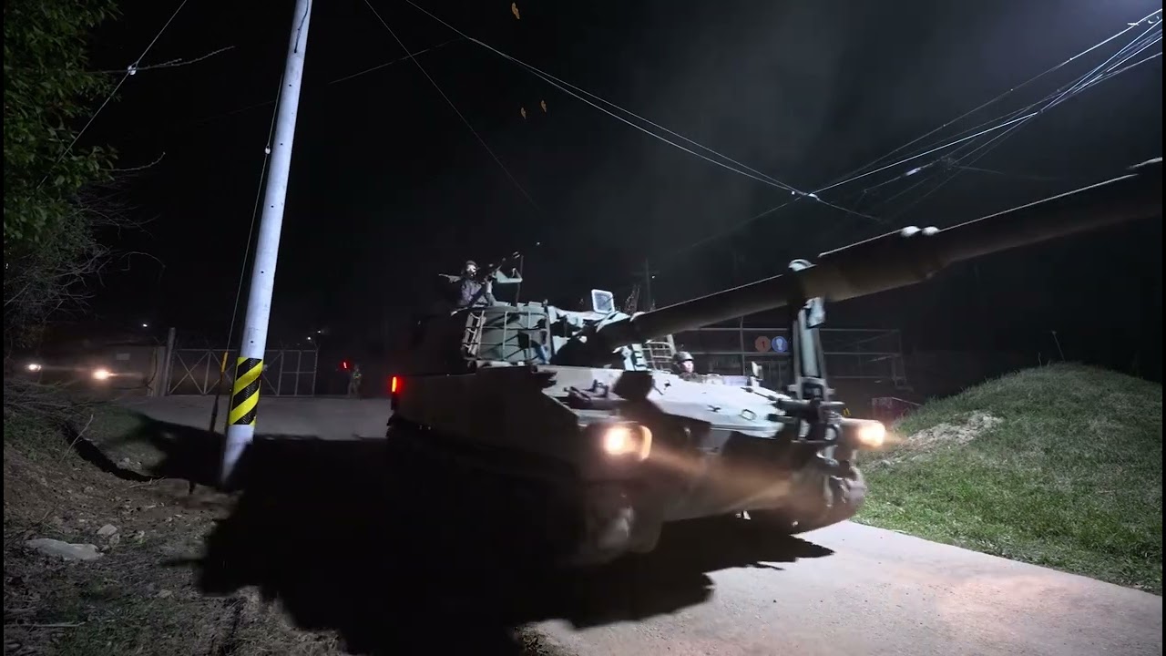 K9 Thunder Night Shooting South Korean Army.