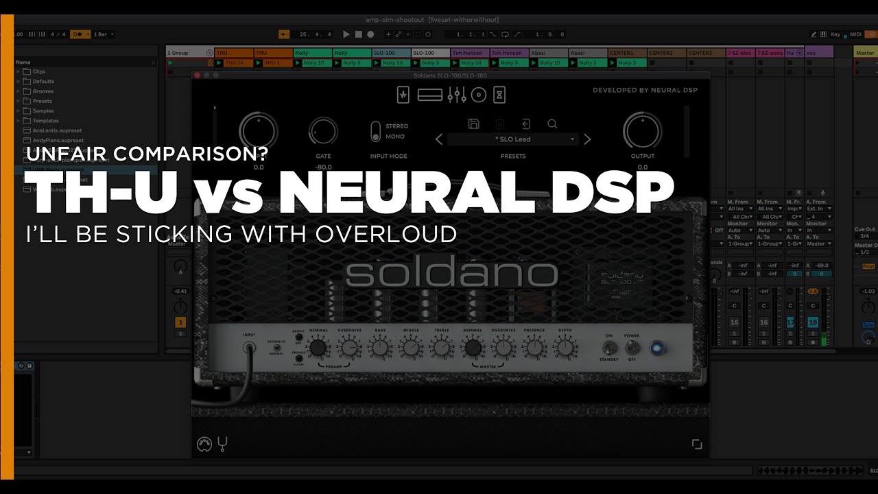 Overloud's TH-U (Slate Edition) vs Neural DSP Amp Sim Plugins