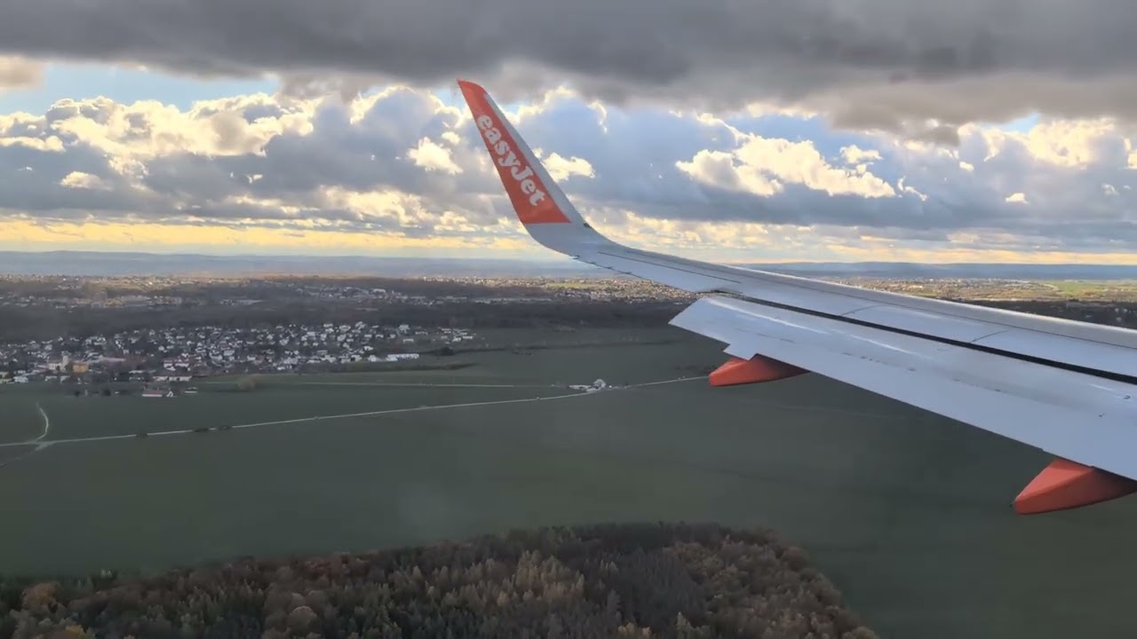 Landing at Prague on an EasyJet Airbus A320