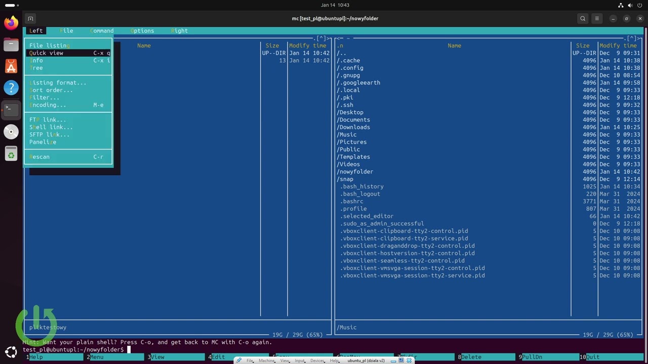 Jak zainstalować i używać Midnight Commander (mc) na Linuxie