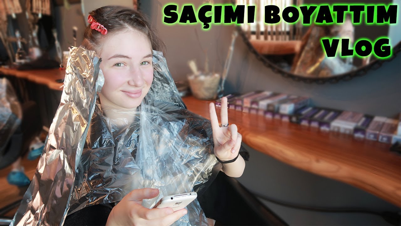 SAÇLARIMI YEŞİLE BOYATTIM |  Kuaför Vlog