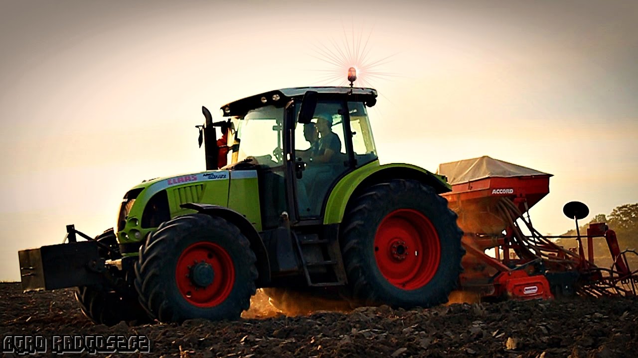 Siew O Zachodzie Słońca 2016! - Claas Ares 697 ATZ & Kverneland Accord