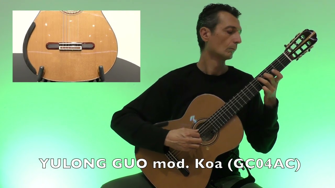 Aiersi Brand Yulong Guo Double Top Nomex Koa Classical Guitar