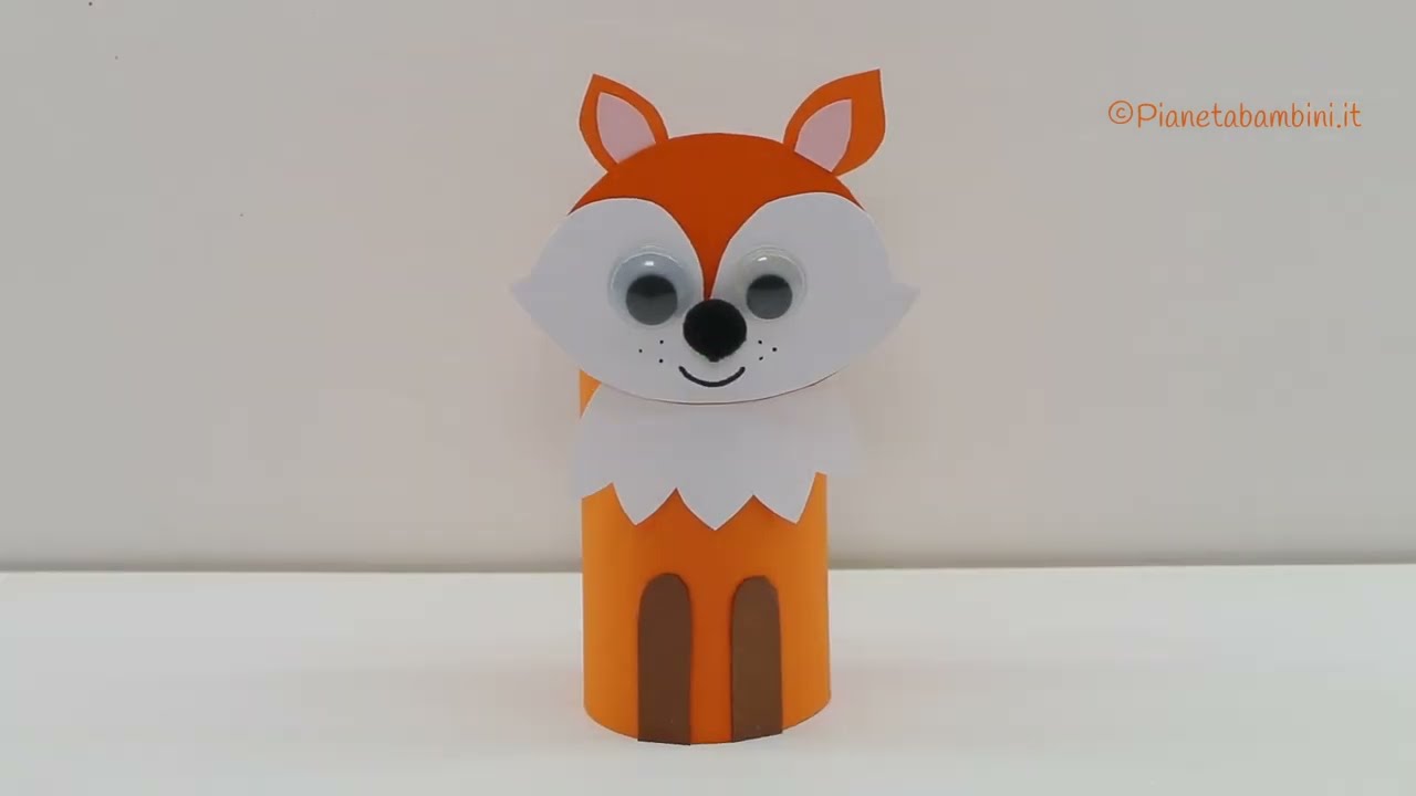 Lavoretto d'Autunno: Volpe con Fine Rotolo di Carta e Cartoncini Colorati 🍂