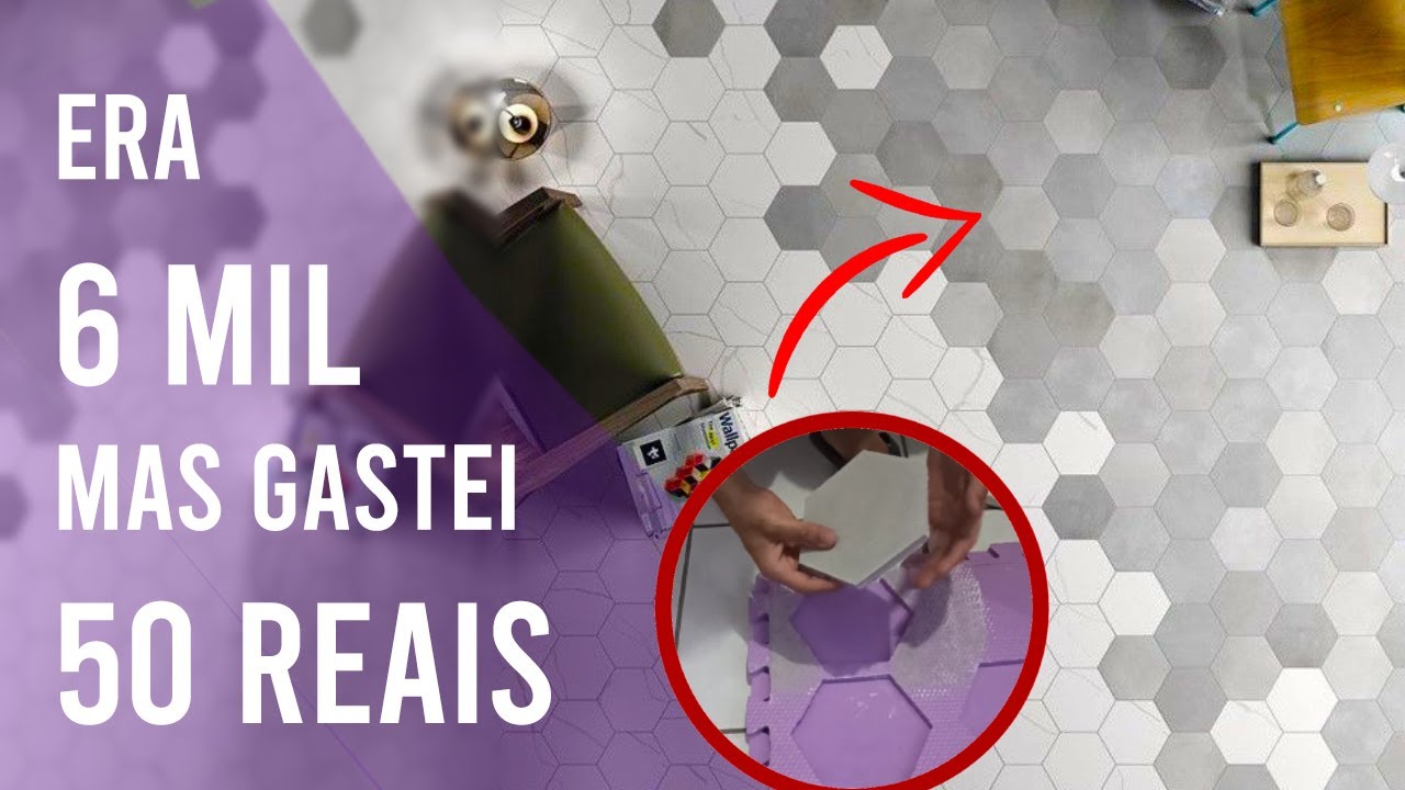 COMO FAZER REVESTIMENTO HEXAGONAL PORTINARI | FAÇA VOCÊ MESMO