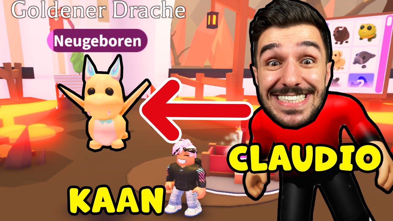 1.MAL WIEDER ADOPT ME MIT CLAUDIO SPIELEN & er schenkt mir 1 GOLDENEN DRACHEN!
