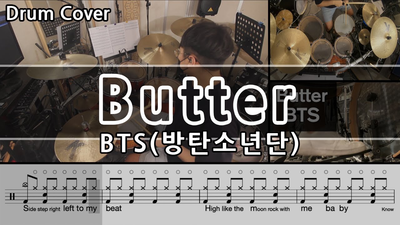 Butter - BTS(방탄소년단) 드럼커버 & 드럼악보 (Drum Cover & Drum score)  / butter cover