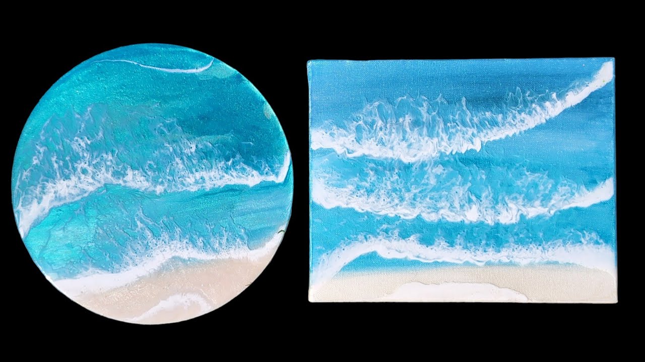 Resin ocean painting 2 ways. Beginners tutorial on mixing resin, pigments,pastes,sea foam, levelling