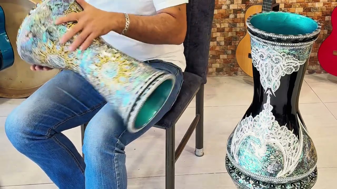 طبلة جوهرة الفن مقاس سنباطي 23 صدف ازرق