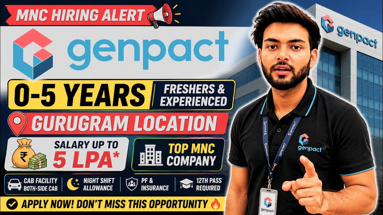 🚨 Genpact Hiring 2026 | Freshers & Experienced (0-5 Years) | Gurugram | MNC Jobs | Apply Now ✅