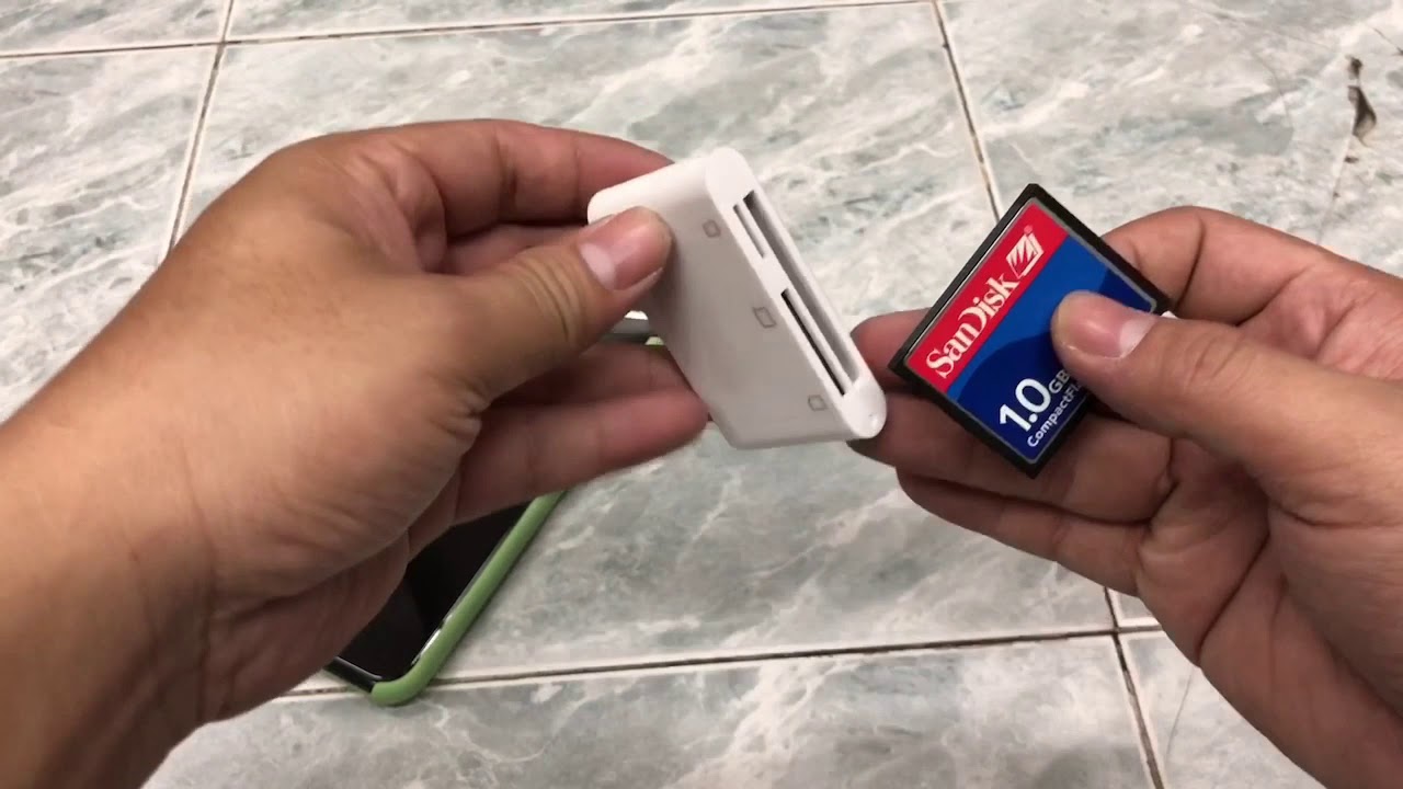 Test Đầu Đọc Thẻ CF cho Iphone Ipad - CF to Lightning
