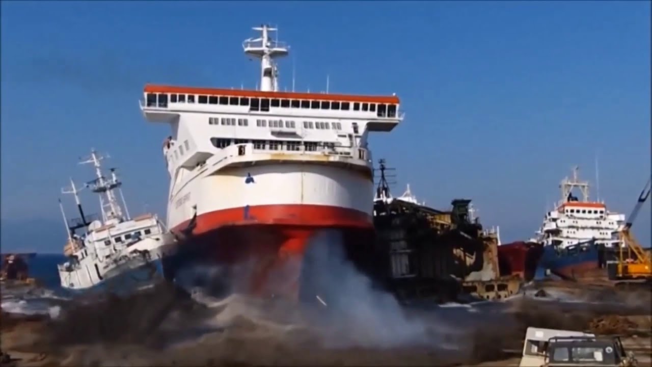 Ships being beached for scrap compilation [Carnival Cruise Ships & Others]