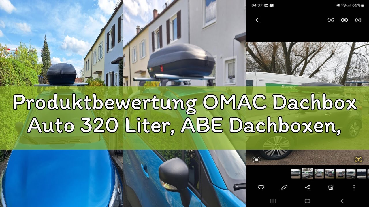 Produktbewertung OMAC Dachbox Auto 320 Liter, ABE Dachboxen, Dachgepäckträger Autos Carbonlook, Absc