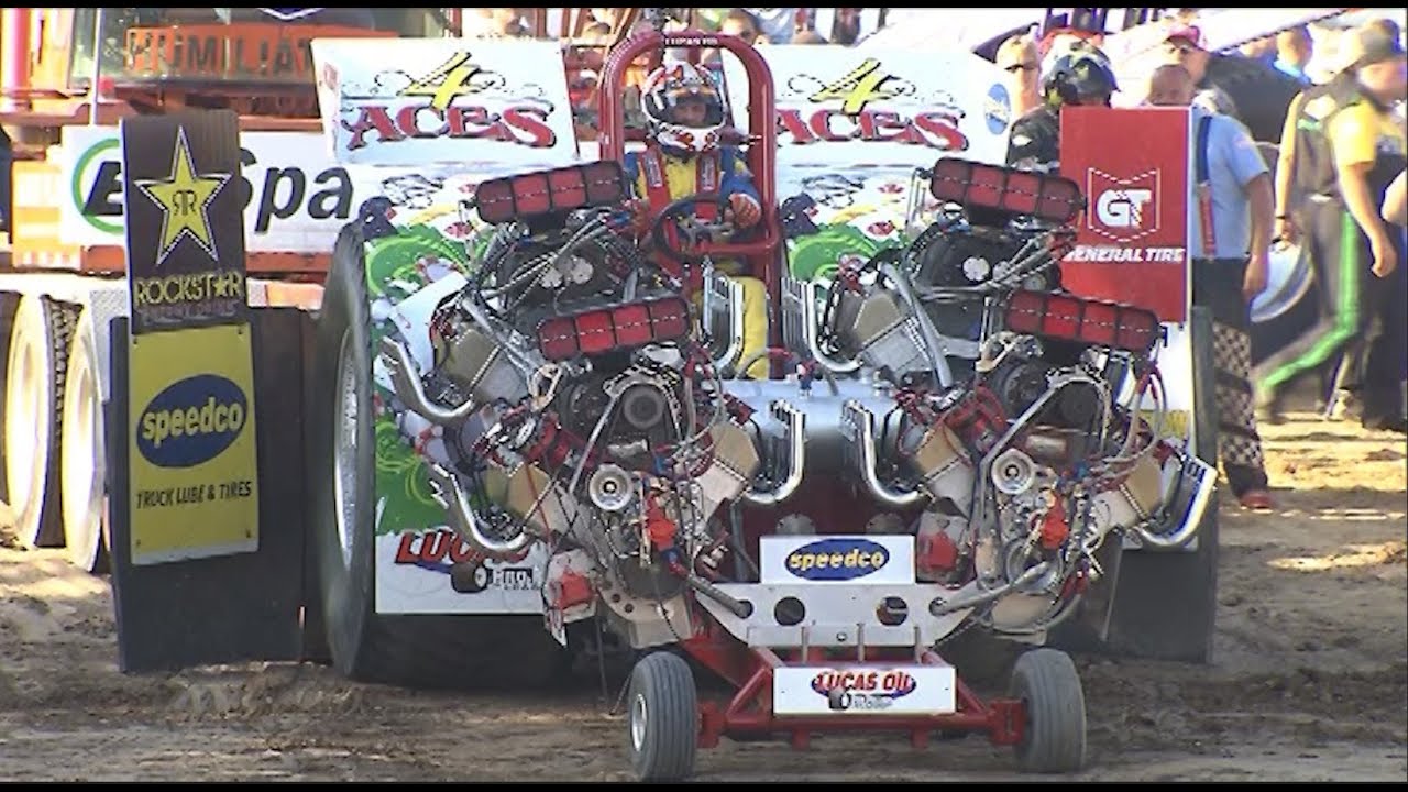 Super Modified Tractors & 2wds pulling @ the Elkhart County 4-H Fair Lucas Oil Motorsports Hour-2010