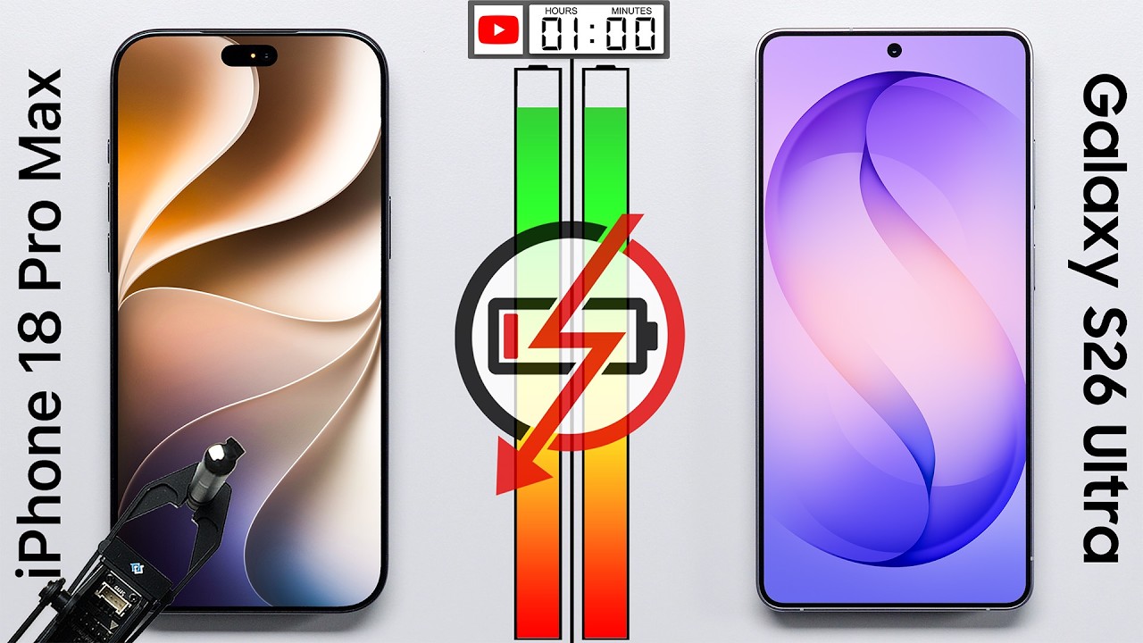Тест аккумулятора: iPhone 18 Pro Max против Galaxy S26 Ultra