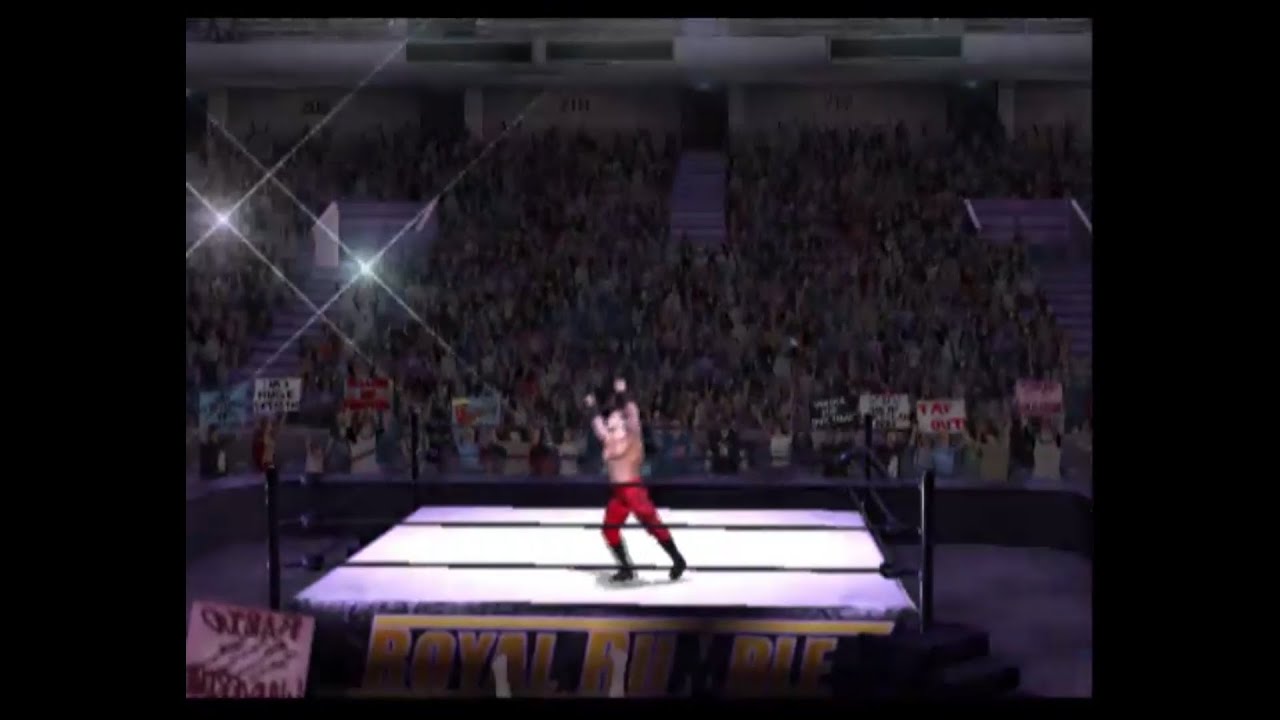 WWE Smackdown! Vs Raw PS2 2004 Chris Benoit Won The 2004 Royal Rumble Match