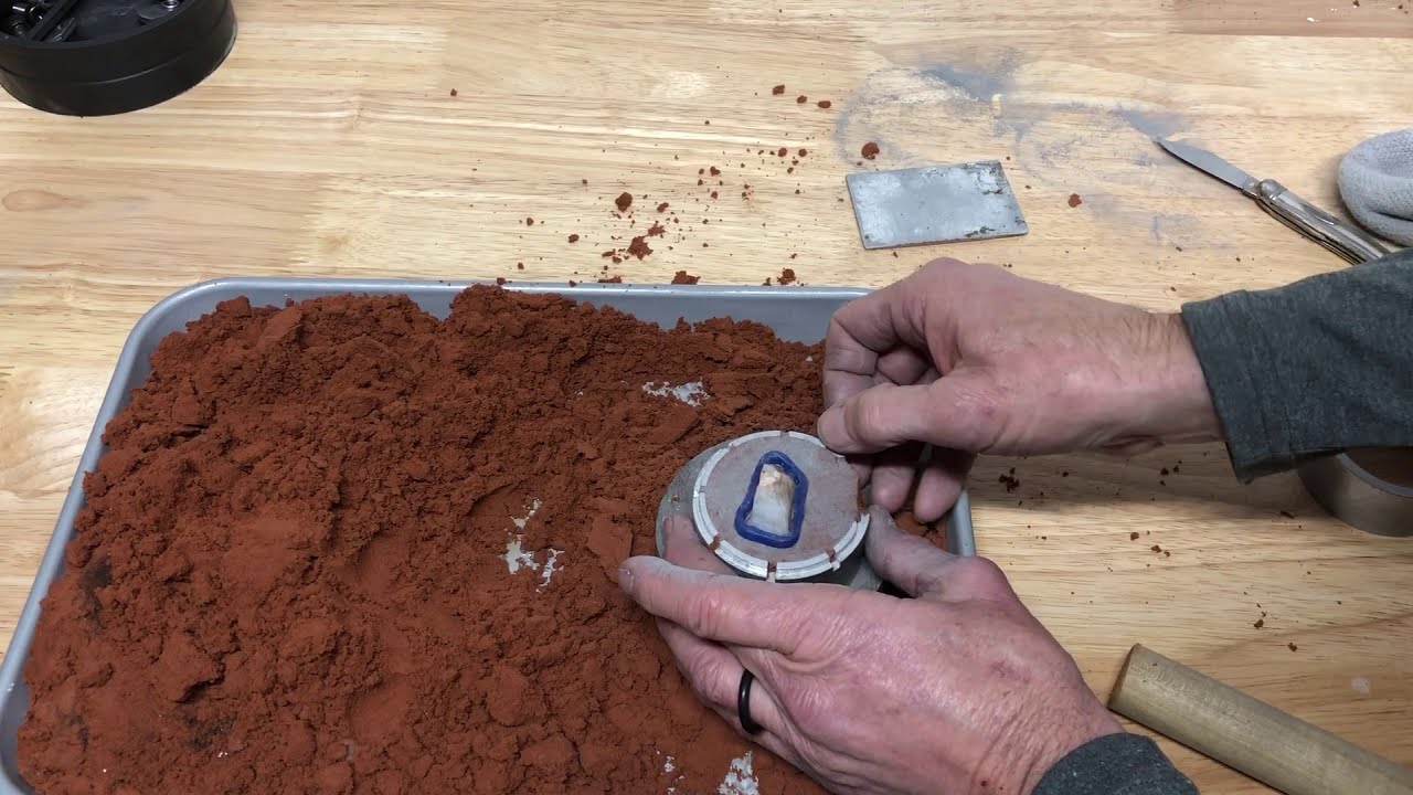 Red Clay Casting - Experiment to Sand Cast Around a Stone - Video 1