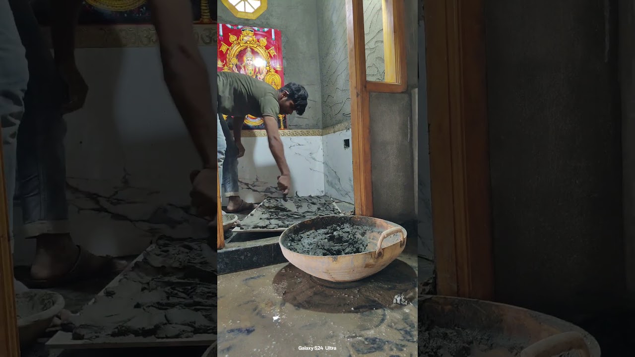 puja. room  wall. tiles kaise lagaen click here  