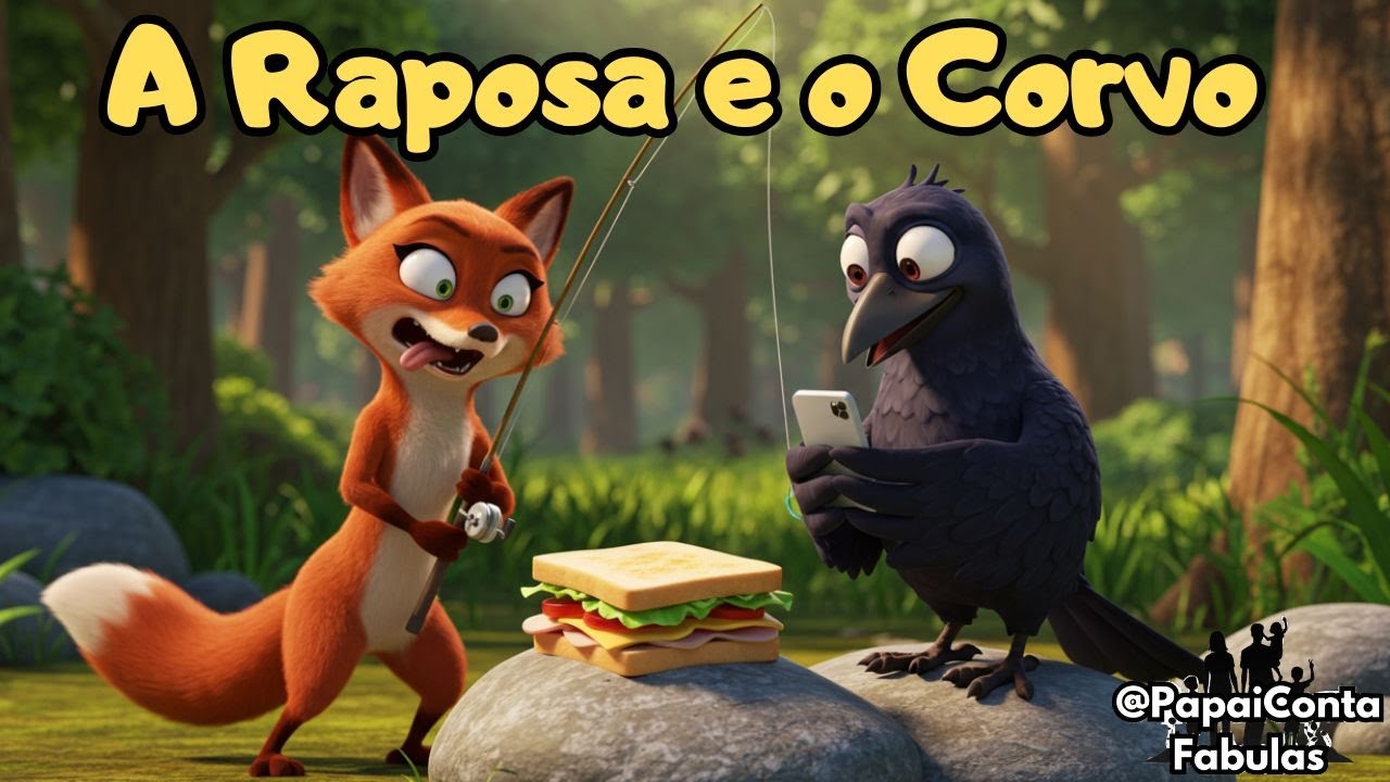 A Raposa e o Corvo - Fábula - Historinha para divertir e aprender!