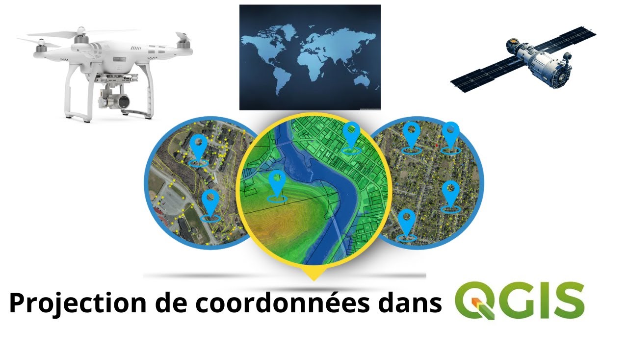 Projection de coordonnées sur une carte dans QGIS