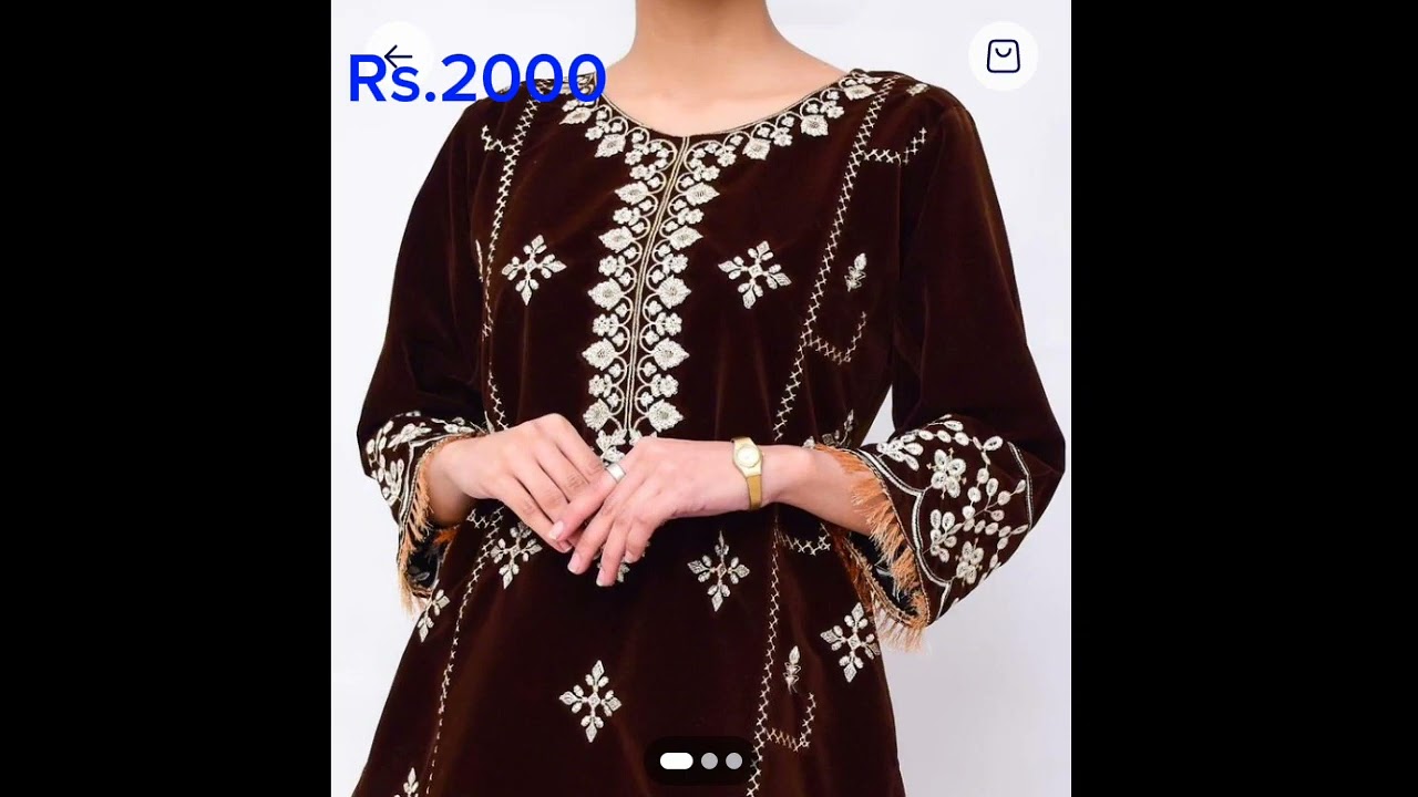#1 PC women's Velvet Stitched Embroidered Shirt 
