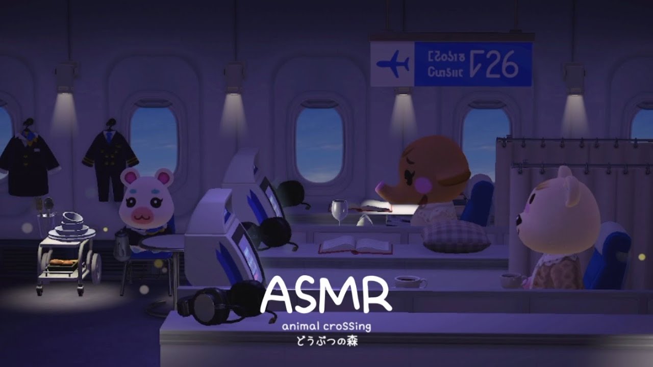 [모동숲 ASMR] 비행기 안 백색소음 ✈️ | 조용한 비행 시간 🛫 | animal crossing | どうぶつの森