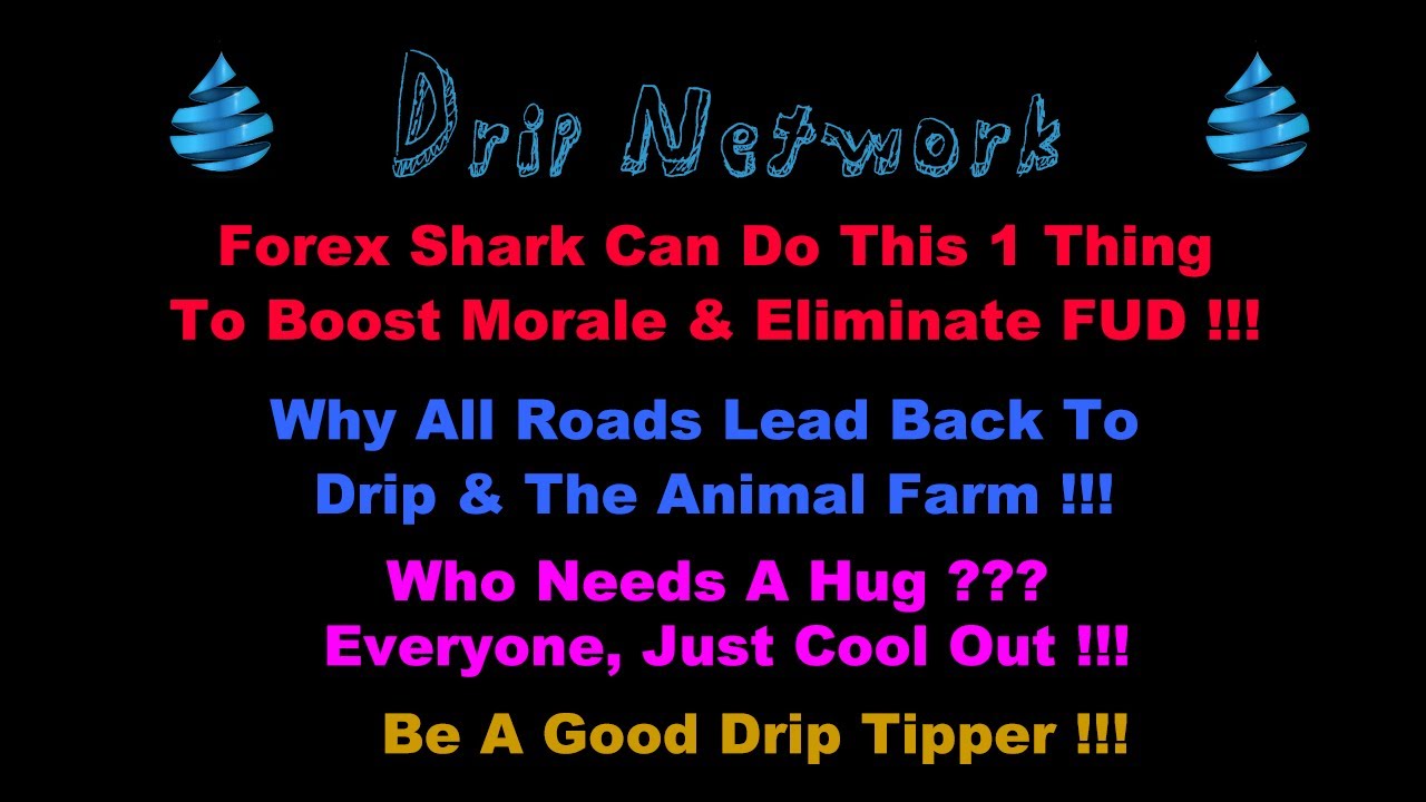 Forex Shark Can Do This 1 Thing 2 Boost Morale & Eliminate FUD! - All Roads Lead Back To Drip & AF!