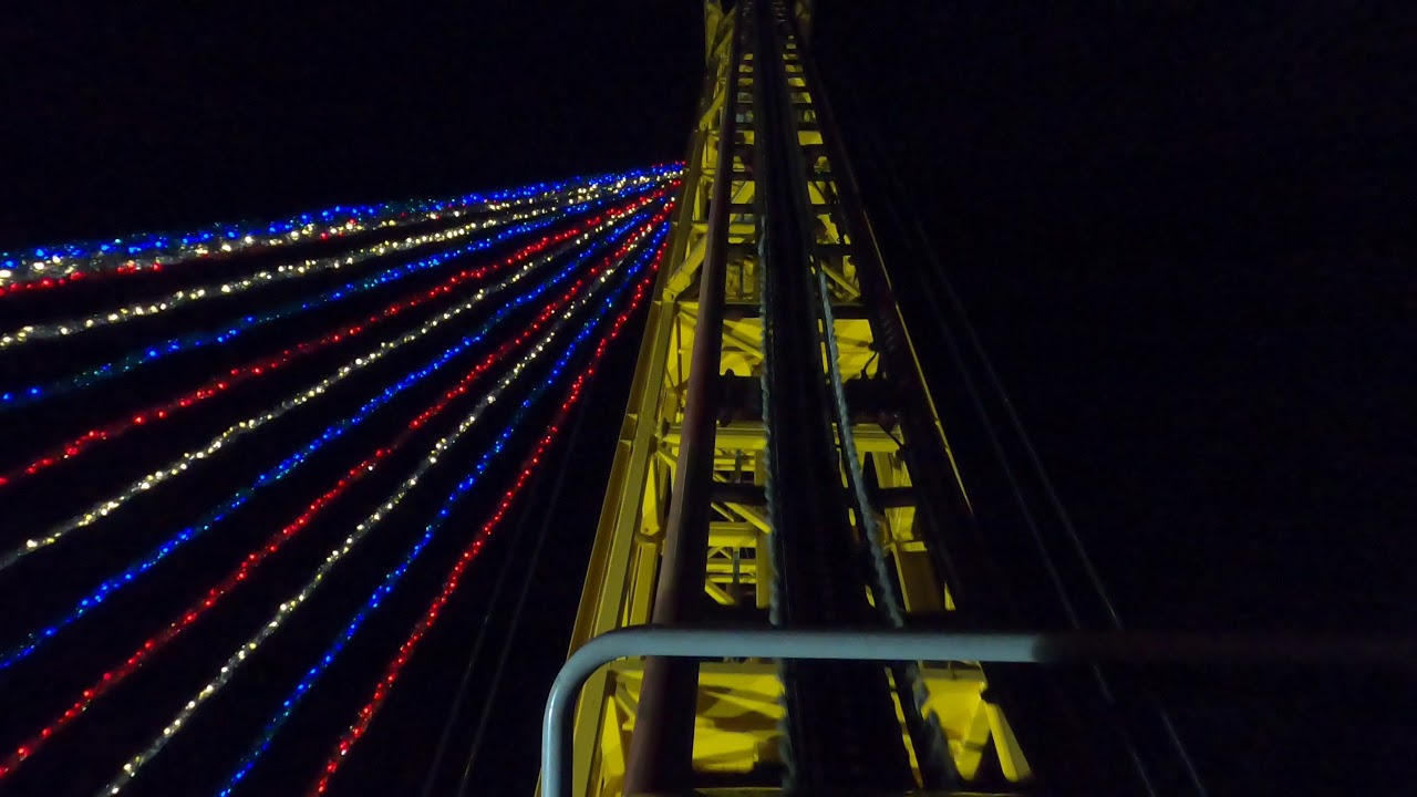 Dare Devil Dive Nighttime POV, Six Flags Over Georgia (Non Copyright)