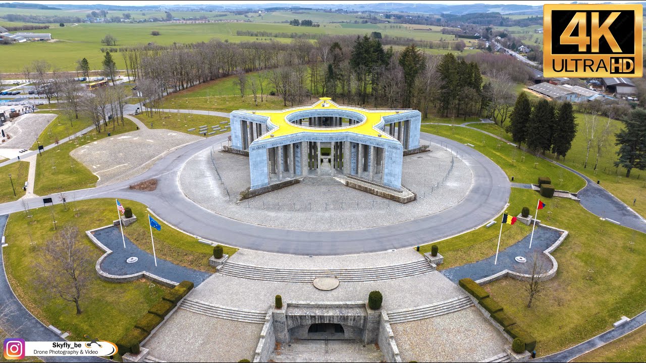 The Mardasson Memorial (Bastogne - Belgium) - Drone footage Ultra HD 4K