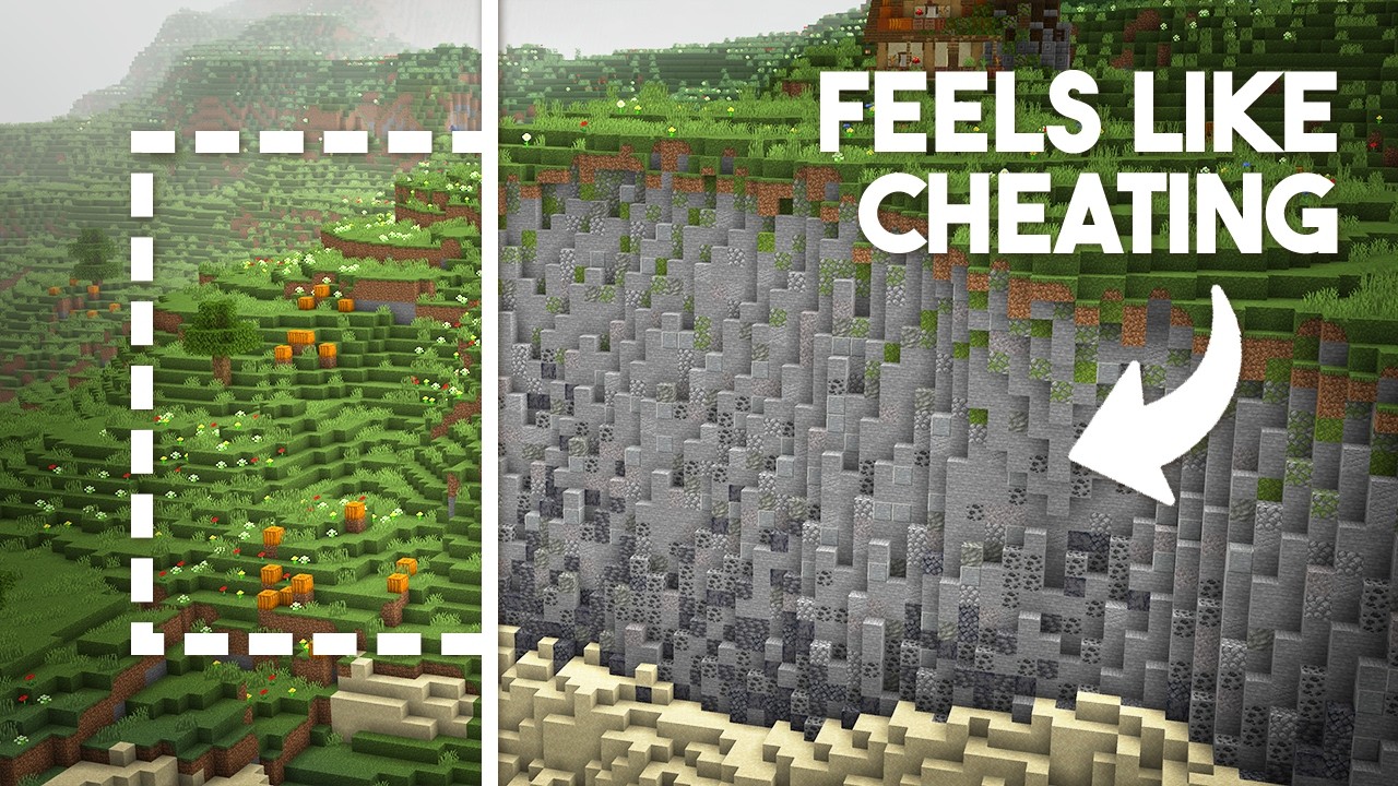 The Easiest Way To Build Cliffs In Minecraft