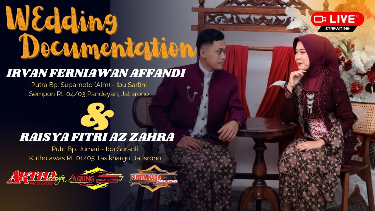 🔴📡LIVE  PUTRA NADA || WEDDING IRVAN & RAISYA || AGUNG SOUND AUDIO || ARTHA MULTIMEDIA