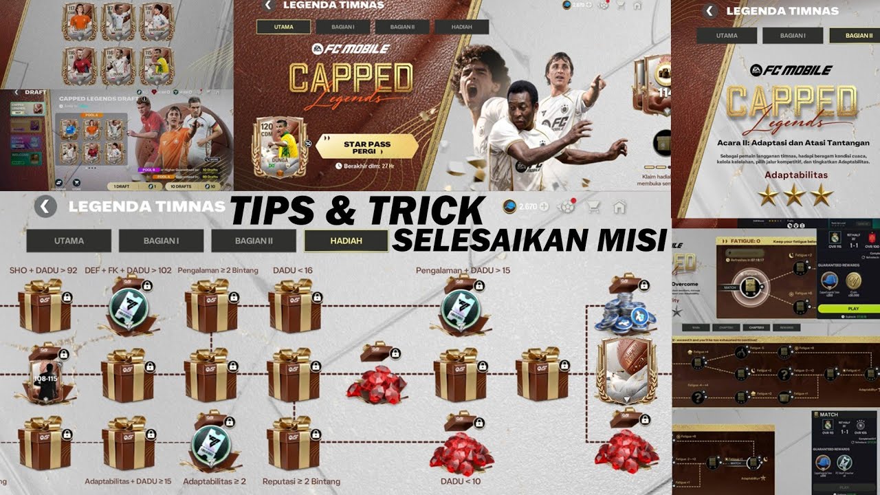 CARA MENYELESAIKAN EVENT LEGENDA TIMNAS/CAPPED LEGEND DAPAT PEMAIN 117 & VOUCHER GRATIS FC MOBILE 26
