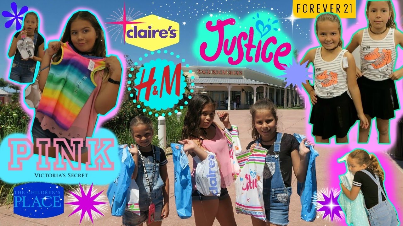 SHOPPING AT JUSTICE /FOREVER 21 / VICTORIA SECRET  / H&M / THE CHILDREN PLACE / CLAIRE'S