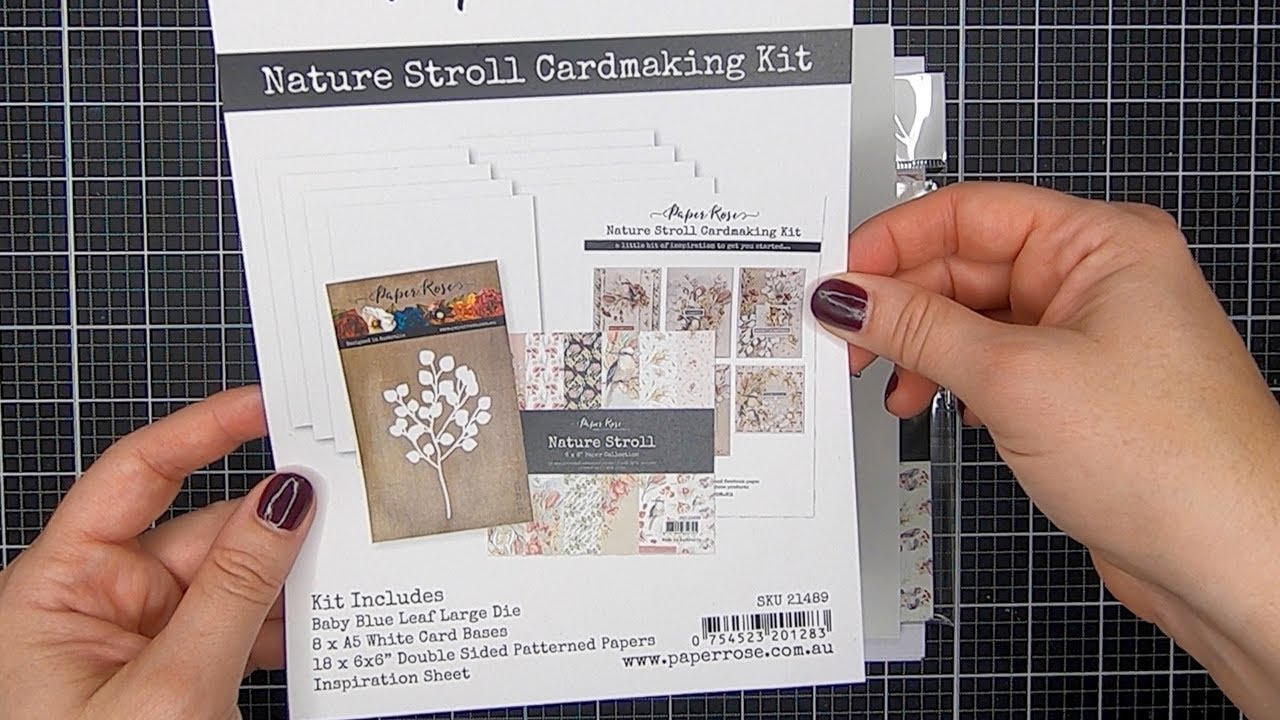 1 Kit 8 Cards – Paper Rose Cardmaking Kit – Nature Stroll