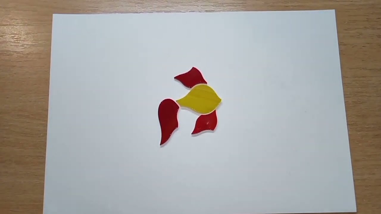 Magnet Goldfish made of art glass in the technique of Tiffany/Магнит Золотая Рыбка в технике Tиффани