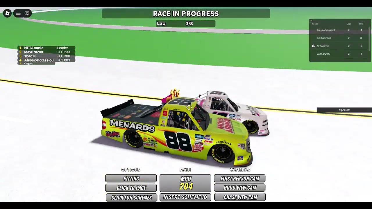 Roblox: New Video - Part 1 Of Racing Daytona Nascar Cars in 'Pummu Talladega'
