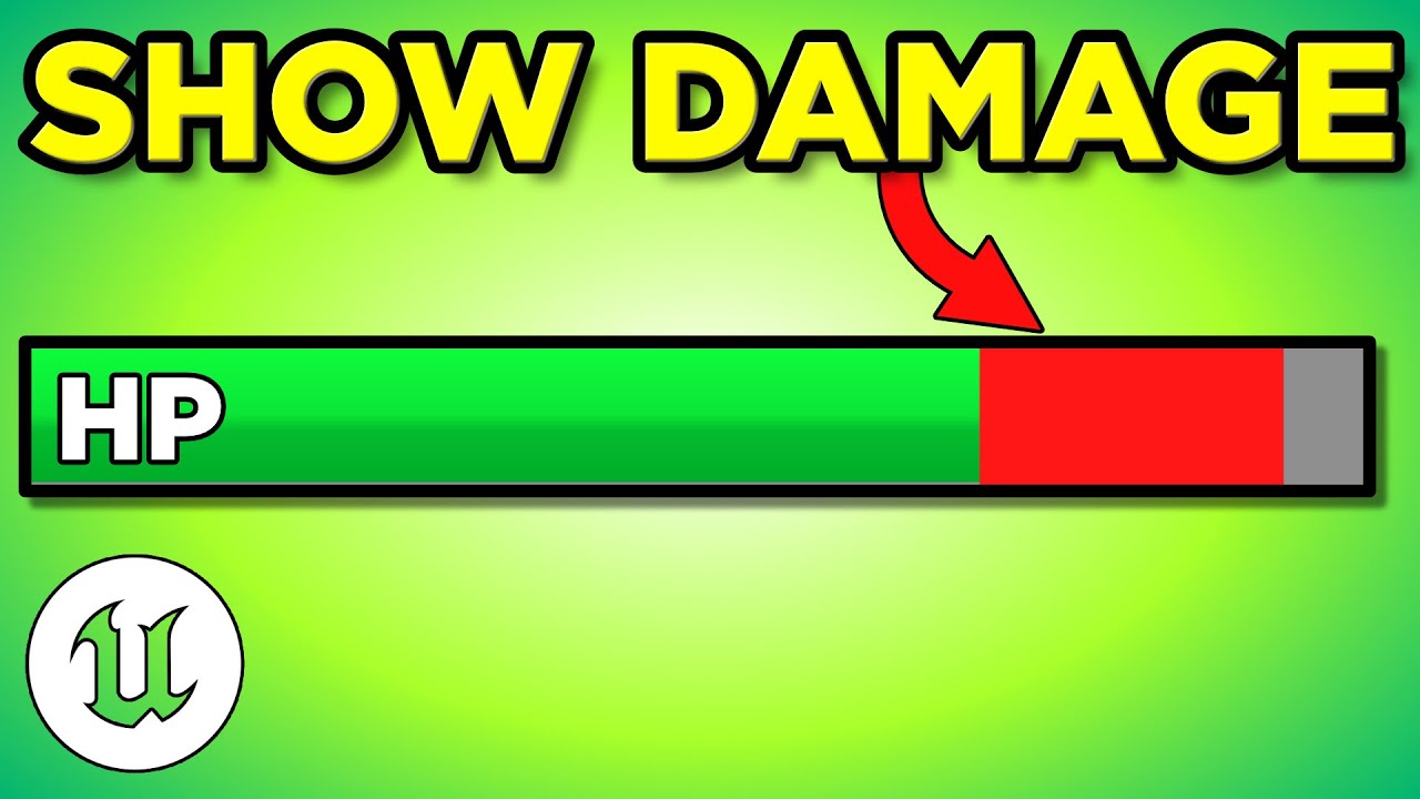 EASY HP bar with Tick-Down Damage Effect in UNREAL Engine