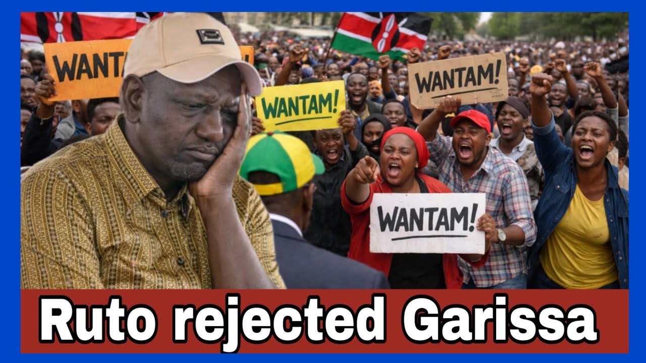 Ruto must go! Crowd heckles Ruto in Garissa while trying to sell TUTAM to residents who has no water