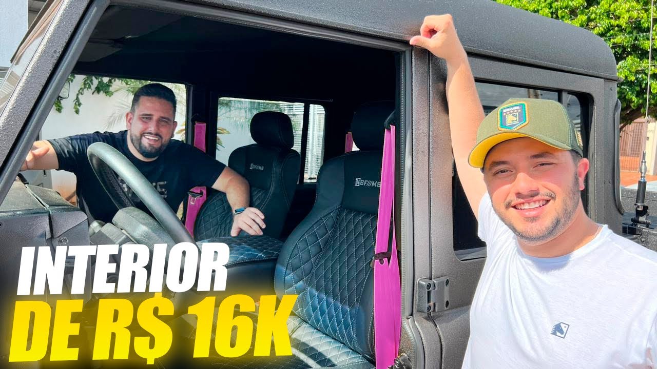 FICOU PRONTO O INTERIOR DA DEFENDER!! QUAL A COR DO CINTO??
