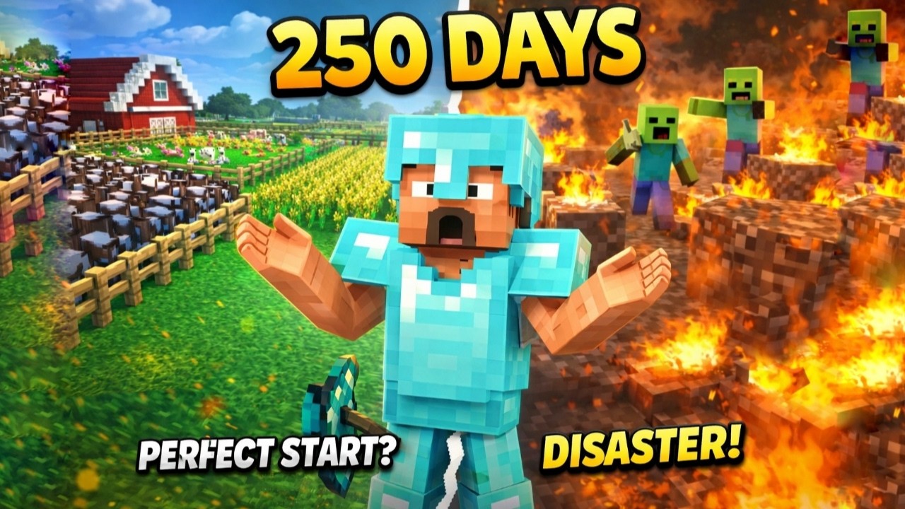 I Build the Ultimate Survival World in 250 Days (Hard Mode)