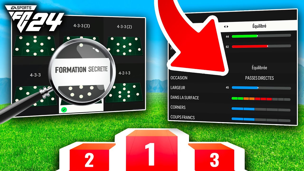 TUTO FC 24 - Les 3 Meilleures Formations + Tactiques Perso 🏆 (c'est meta)